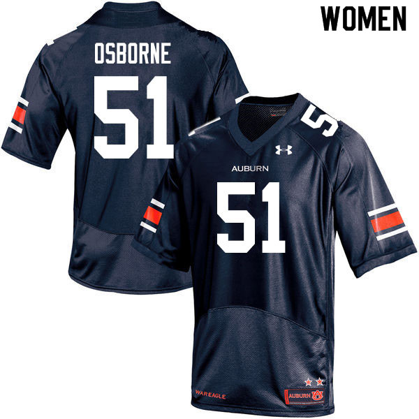 Women #51 Justin Osborne Auburn Tigers College Football Jerseys Sale-Navy - Click Image to Close